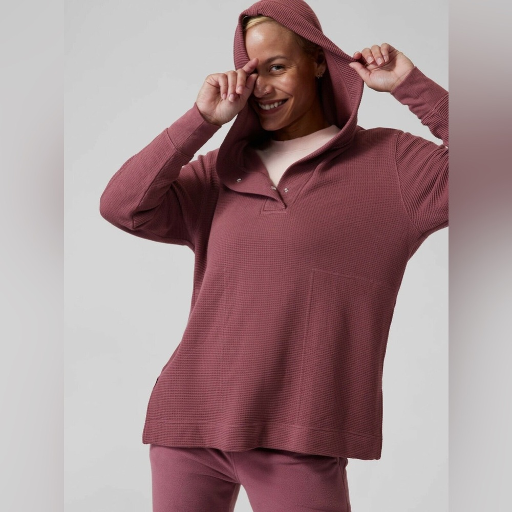 Athleta Coaster Luxe Waffle Hoodie